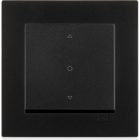 Interrupteur pour volet roulant noir métallisé à 3 positions – ensemble complet avec plaque – 218/14E EXEN