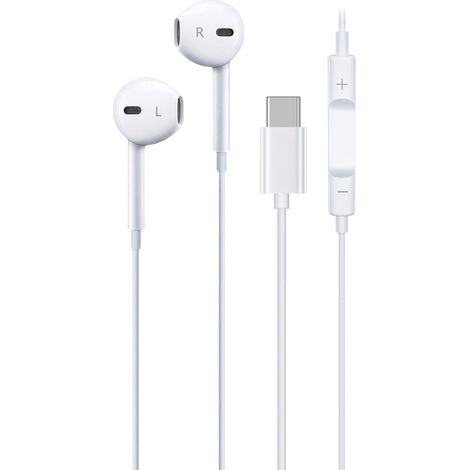 AURICULARES CABLE TIPO-C BLANCOS (1/2)