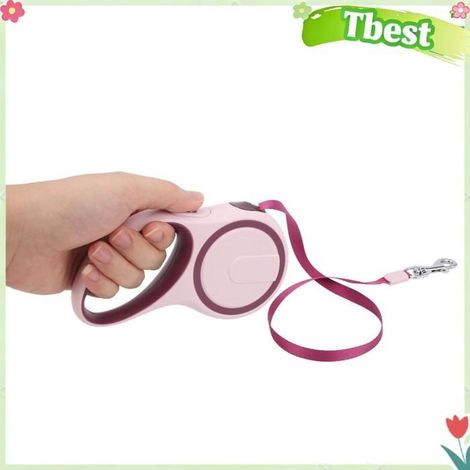 Tbest laisse rétractable pour chien Corde de traction automatique pour animaux de animalerie collier Vin rouge 5 m / 16,4 pieds (1/5)