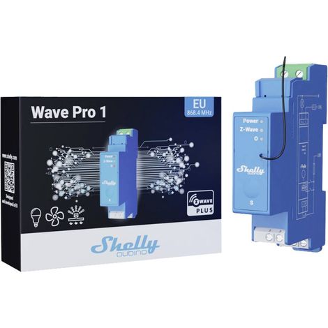 Émetteur monocanal Shelly Qubino Wave Pro 1 bleu (1/4)