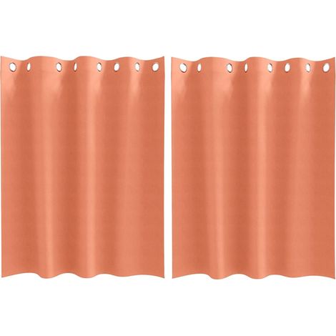 Maison Exclusive - Tende Blackout con Anelli 2 pcs Terracotta 140 x 140 cm