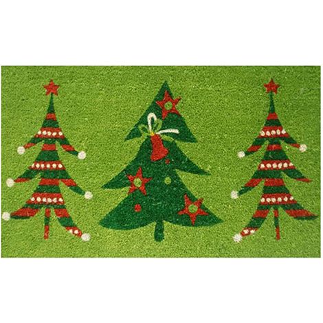 Paillasson de Noël en flanelle, tapis de sol antidérapant pour entrée de maison, salon