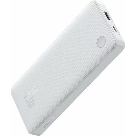 Batterie externe Baseus Airpow Lite 10 000 mAh 15 W avec câble Baseus Simple USB-A - USB-C 30 cm - Blanc
