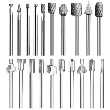 AHLSEN Fraises à Défoncer, Lot de 20 fraises en Acier rapide pour fraises à défoncer 1/8" (3 mm) pour outils (1/4)