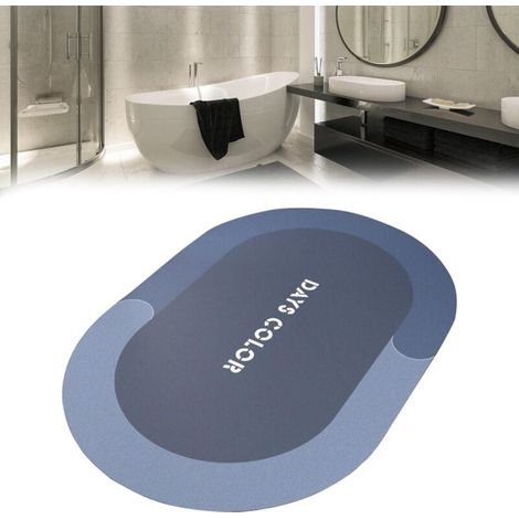 Tapis de Bain Antidérapant Absorbant Tapis de Bain Super Absorbant,Tapis de Bain Diatomite,Tapis de Bain Antidérapant,Tapis de Sol Super Absorbant pour la Maison la Salle de Bain(Bleu/40  60cm) (1/5)