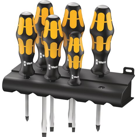 Set di cacciaviti WERA Kraftform 932/6 - Il cacciavite + la rastrelliera