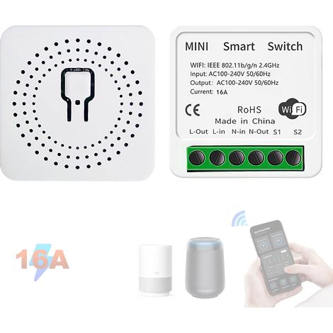 Mini interruptores de control remoto inalámbricos para automatización del hogar, interruptor de luz de control remoto RF con temporizador y sensor de movimiento. (1/5)