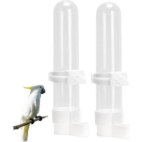 2 Pièces Abreuvoir Oiseaux, Distributeur Automatique 120 ML, Mangeoire 2 en 1, Pour Perroquets Perruches (1/5)