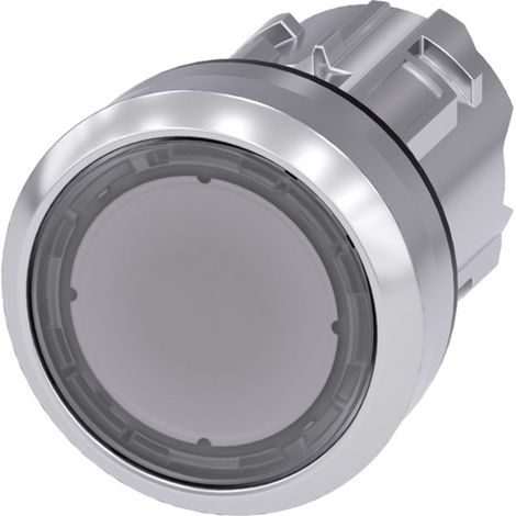 Siemens 3SU10510AB700AA0 3SU1051-0AB70-0AA0 Leuchtdrucktaster Betätiger flach, Frontring Metall, Hoc (1/3)