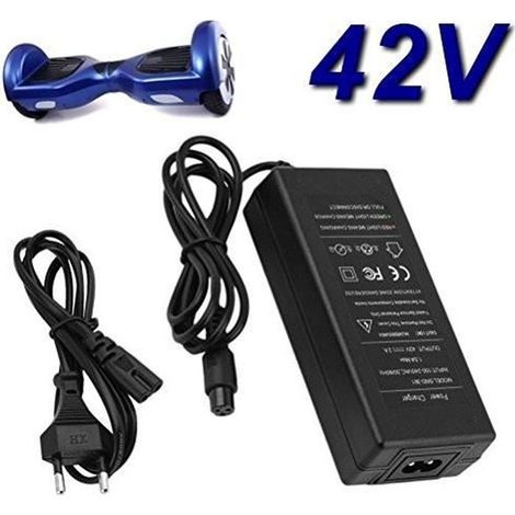 Chargeur - Universel - 42V - 2A - Compatible Hoverboard, Gyropode, Scooter, Vélo électrique