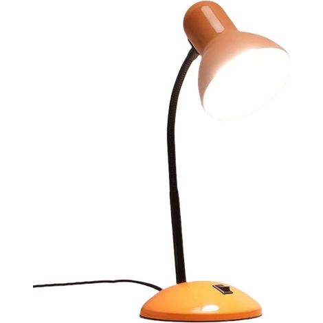 Lampe chevet LED E27 coloris orange, pour bureau et ambiance (1/5)