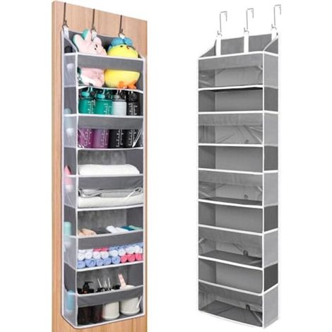 Étagère de rangement suspendue à cinq compartiments - une solution de rangement pour portes, pliable et peu encombrante, idéale pour le camping, les chambres d'enfants, les salles de bains, les chambr (1/5)