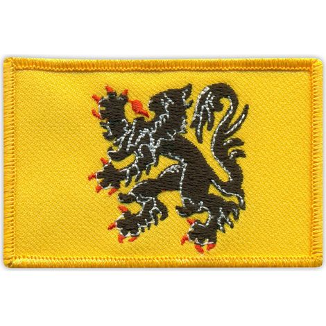 Patchion con bandiera delle Fiandre (regione fiamminga) - Retro autoadesivo - Toppa/distintivo/emblema ricamato