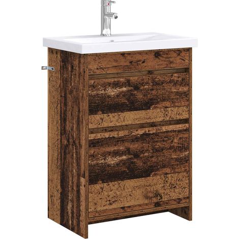 Bathroom Furniture Set Old Wood 61 x 40 x 84.5 cm vidaXL (1/5)