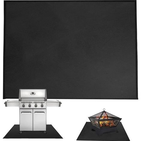 Tapis de barbecue ignifugé et antidérapant - Protection durable pour grille de barbecue et feu de camp. Accessoire de cuisine. 63 x 51 cm (1/5)