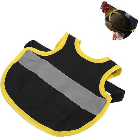 Harnais et tablier pour poule, gilet réfléchissant de protection du plumage, vêtement de sécurité pour volaille et basse-cour (1/5)