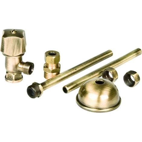 RUBINETTO PINCUS IN OTTONE COLORATO CON CANNETTE PER CASSETTE DI SCARICO BRONZATO   PORTA & BINI RUBINETTERIE SNC