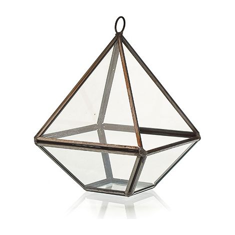 Terrarium en verre - Petit diamant- Vendu par 1 (1/4)