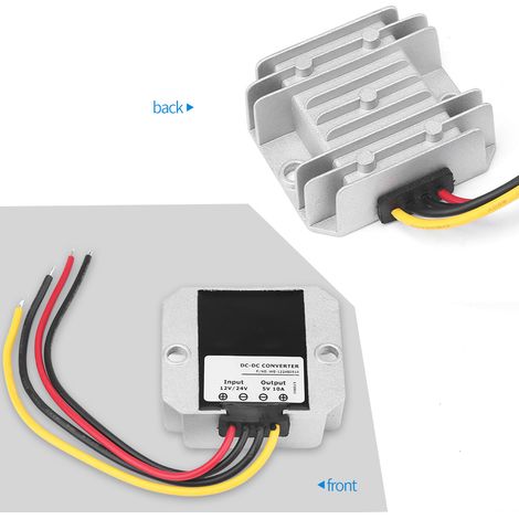 Geregelter Spannungswandler für Fahrzeug-LED-Displays 12 V/24 V auf 5 V 10 A 50 W (1/5)