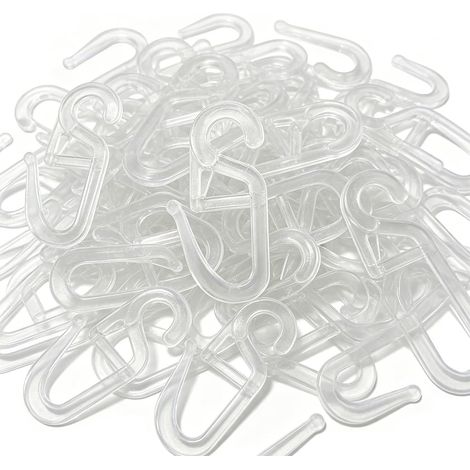 120 Pcs Crochet Rideau Transparent Pliable Attache Rideau Pour Anneau Rideau Et Crochet Rideau Rail Accessoires De Fixation Pour Rideaux Accroche Rideau Fenetre Et Anneaux Rideaux Avec Pince (1/5)