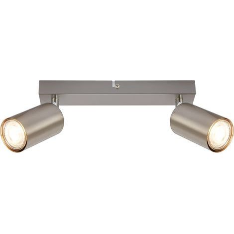 Swivel Ceiling Light, Matte Nickel, GU10 Socket Max 9W, Metal, Living Room Bedroom Kitchen (1/5)