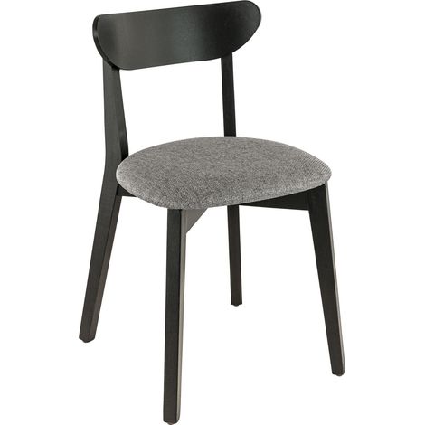 Chaises de bistrot hêtre et tissu Katarina (lot de 2) (1/5)