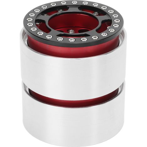 Stück universelle 1,9-Zoll-CNC-gefräste Felgen aus Aluminiumlegierung mit Schloss für RC-Crawler, rot (1/5)
