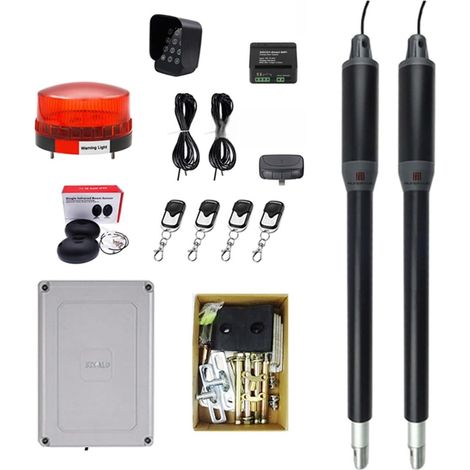 Kit d'ouvre-portes automatiques Contrôleur WiFi actionneur linéaire électrique 300kgs moteur système de moteur ouvre-porte pivotant automatique avec KIT à double bras épais pour accessoires de portail (1/5)
