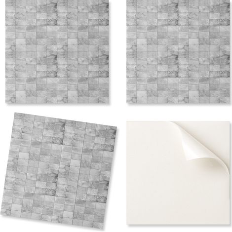 Paquete de baldosas de PVC con dise帽o para sala de estar, autoadhesivas, con dise帽o de piedra, 9x30x30 cm.