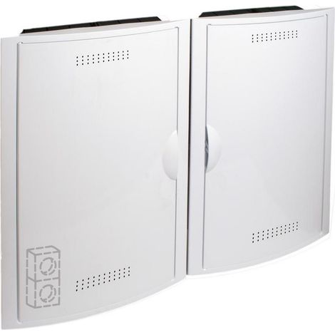 Kit ICT pour intégrer 2 registres avec 2 bases de porte + cadre blanc SOLERA 5504 / 2B