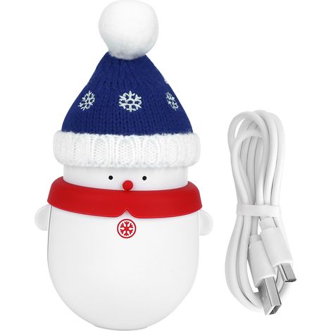 Bloc de chaleur USB rechargeable 2 en 1 6000mAh Banque d'alimentation portable Chauffe-mains réutilisable Cadeau de Noël Bleu (1/5)