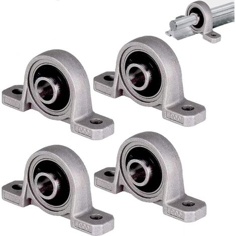 Roulements de bloc d'oreiller à bride, 10 mm, alliage de zinc, 4 pièces (1/5)