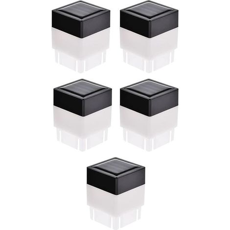 Neptune – Set mit 5 modernen Solar-Außenleuchten – IP55 wasserdicht – monokristallines Solarpanel – 8 Stunden Leuchtdauer (1/5)