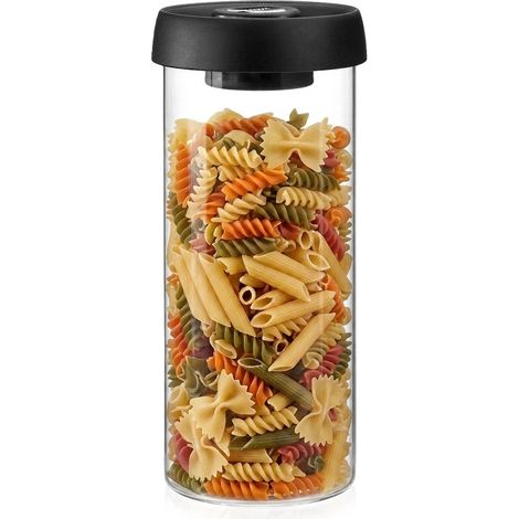 Glass Vacuum-Sealed Storage Jar, 1.2L Capacity (1/5)
