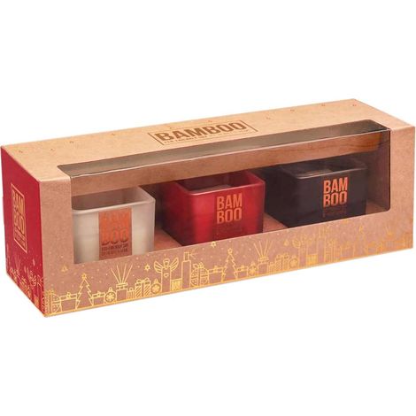 Coffret cadeau de 3 bougies éco responsable heart and home (1/2)