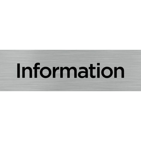 Pictogramme INFORMATION (Q0085).- Adhésif aspect aluminium brossé - (1/5)