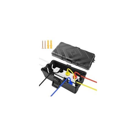Boîte à Câbles Étanche IP55 Grande Taille, Coffret Electrique Etanche, Boîte électrique d'extérieur, Boitier de Protection Électrique Extérieur pour Rallonge, Multiprise, Prise Jardin 26 x 15 x 9 cm