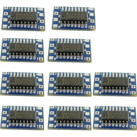 10 pièces Mini RS232 vers TTL MAX3232 en TTL Carte de module de convertisseur Carte de conversion de niveau Carte de conversion de port série (1/5)