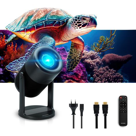 Vidéoprojecteur Portable WiFi Bluetooth – Projecteur Full HD Compatible avec Haut-Parleur Intégré, Correction Automatique, Écran 60" Inclus, Idéal Films, Jeux Vidéo et Présentations (1/5)