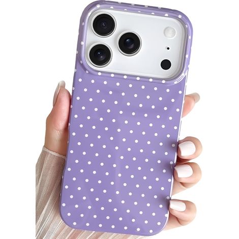 Coque pour iphone 18 Pro Max,Jolie Coque pour à Pois,Violet (1/5)