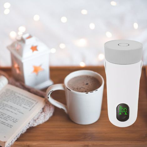 Bouilloire électrique portable rechargeable sans cordon - 350ml - ABS/Stainless Steel - Température contrôlée (45-100°C) (1/4)