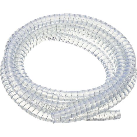 1/2" / 13mm ID Tuyau Renforcé À Fil 3 Mètres, Tuyau D'Aspiration En PVC Vinyle Résistant Aux Produits Chimiques Avec Spirale En Fil D'Acier, Transparent (1/5)