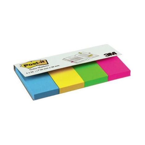 POST-IT Haftmarker Post-it® Page Marker 38 x 20 mm (B x H) türkis ultragelb vitalorangepowerpink 50 Bl./Block 4 Block/Pack. (1/5)