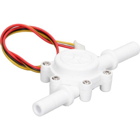 Sensor de flujo de efecto Hall, interruptor de agua, medidor de flujo de fluido, DC3.5-24V 0.3-10L/min 25cm 180 grados G3/8 (1/5)