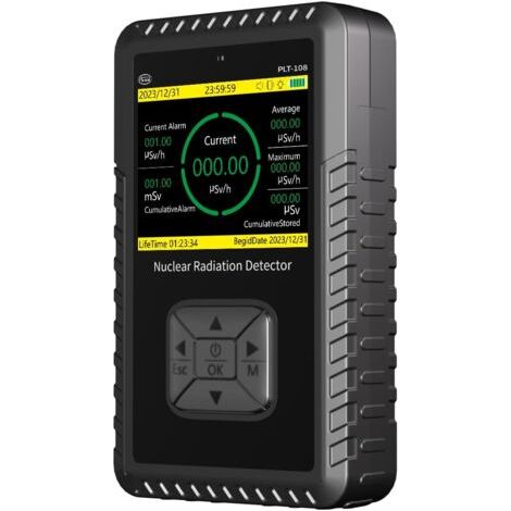Détecteur de rayonnement nucléaire Geiger portable, moniteur de rayonnement X gamma bêta portatif, dosimètre de rayonnement rechargeable avec 3 modes d'alarme