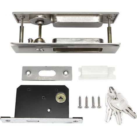 Verrou de Porte coulissante Durable, Serrure de Porte de Salle de Bain en Alliage de Zinc résistant à l'usure, résistant à la Corrosion pour Portes de Balcon Salle de Bain antirouille(2) (1/5)