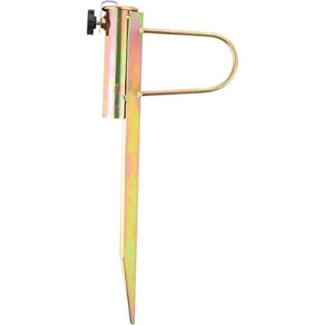 Ancre Parapluie en Fer Galvanisé Doré Tarière pour Parasol de Plage, Support Robuste et Poignée Confortable pour Fixation Ferme Le Sable (1/5)