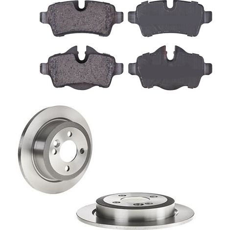 KIT FRENI POSTERIORI compatibile con MINI COUPE' (R58) - DISCHI + PASTIGLIE OEM: P 06 052 / 17866 , 18150 /SOSTITUZIONE DIRETTA/BASSA POLVERE/SILENZIOSO
