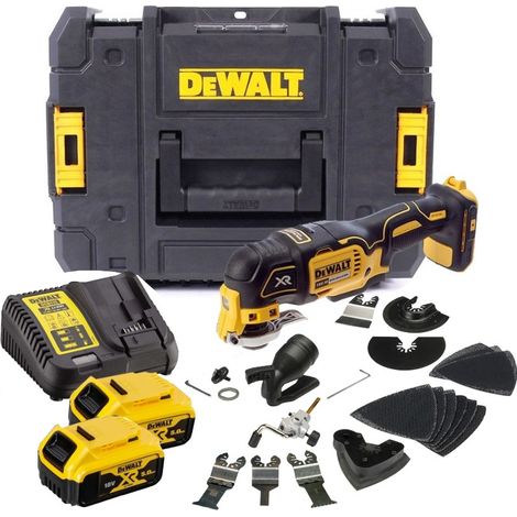 DeWalt DCS355P2 18V XR Brushless Multi-Tool with Accessory Kit (2 x 5.0Ah Battery and Case) (1/5)