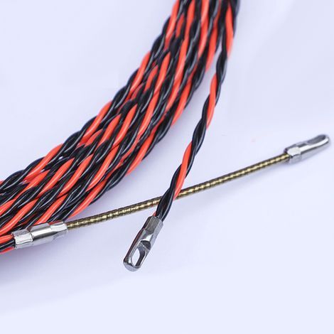 Flachkopf-Kabeleinzieher mit großem Durchmesser, flexibel, 3-adrig, für Elektriker, 15 m / 49,2 Fuß (1/5)
